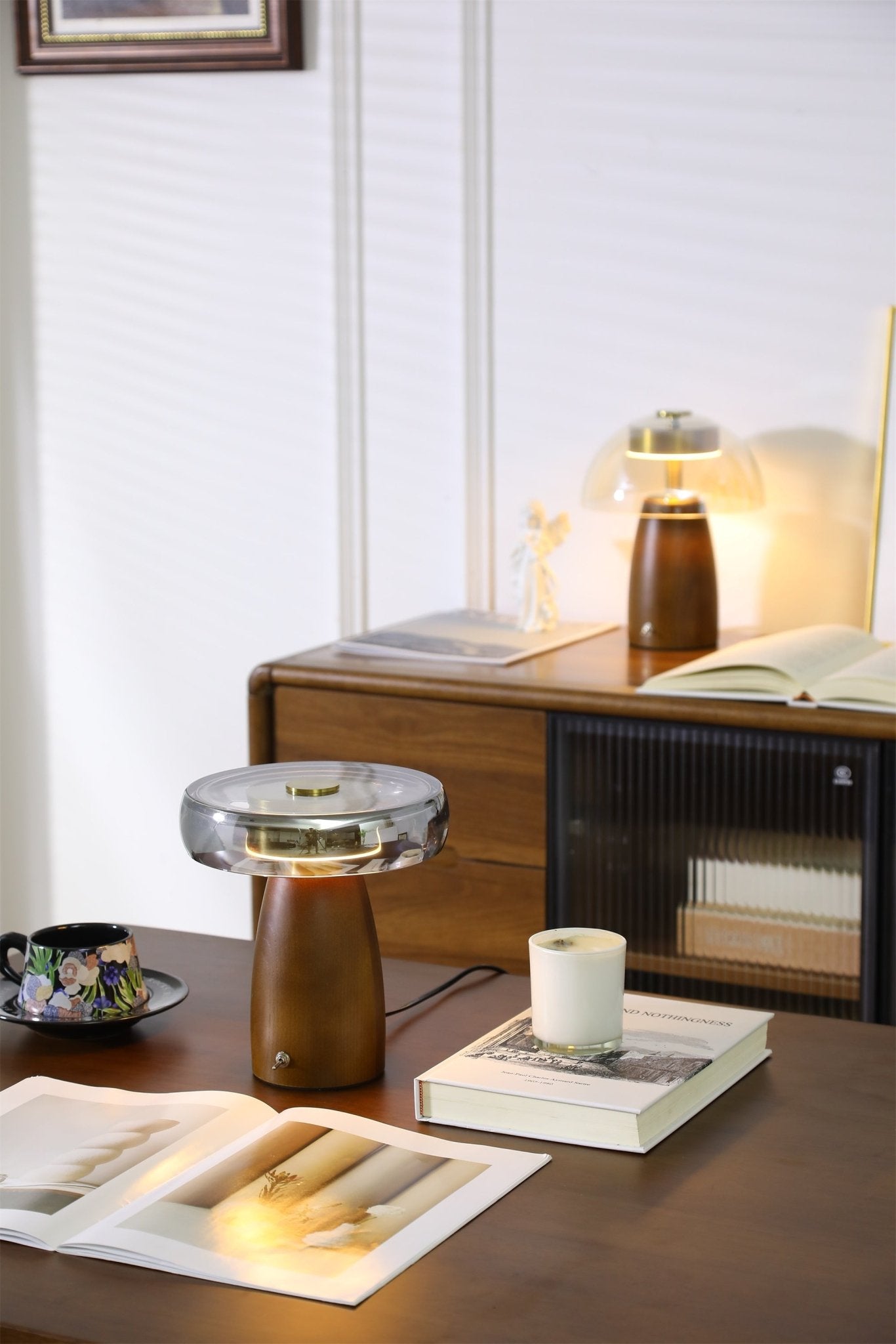 Veyra Lampe de Table Élégante Moderne en Verre