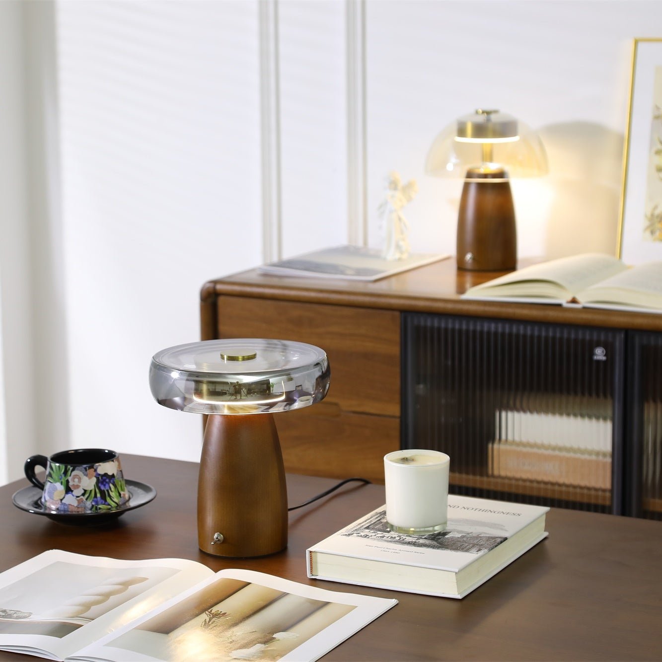 Veyra Lampe de Table Élégante Moderne en Verre