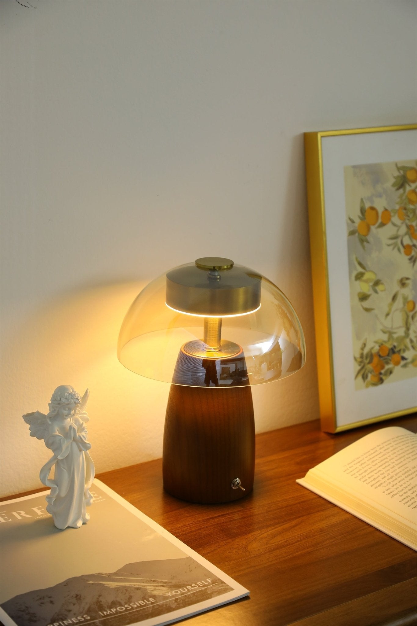 Veyra Lampe de Table Élégante Moderne en Verre