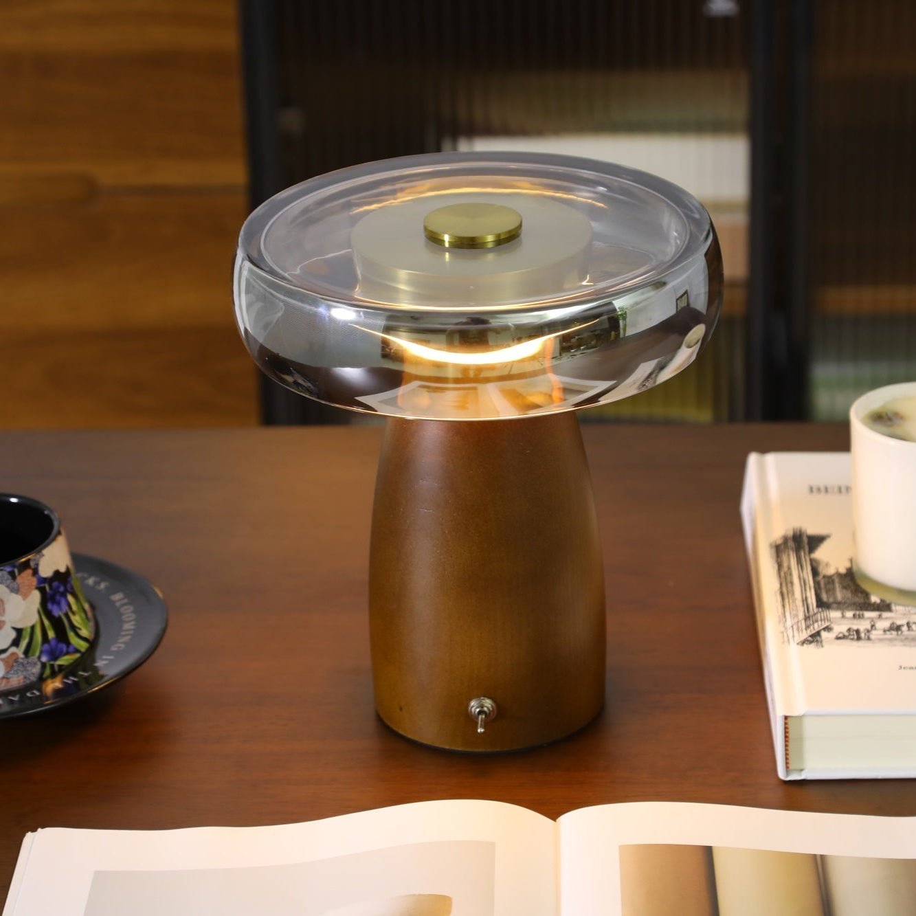 Veyra Lampe de Table Élégante Moderne en Verre