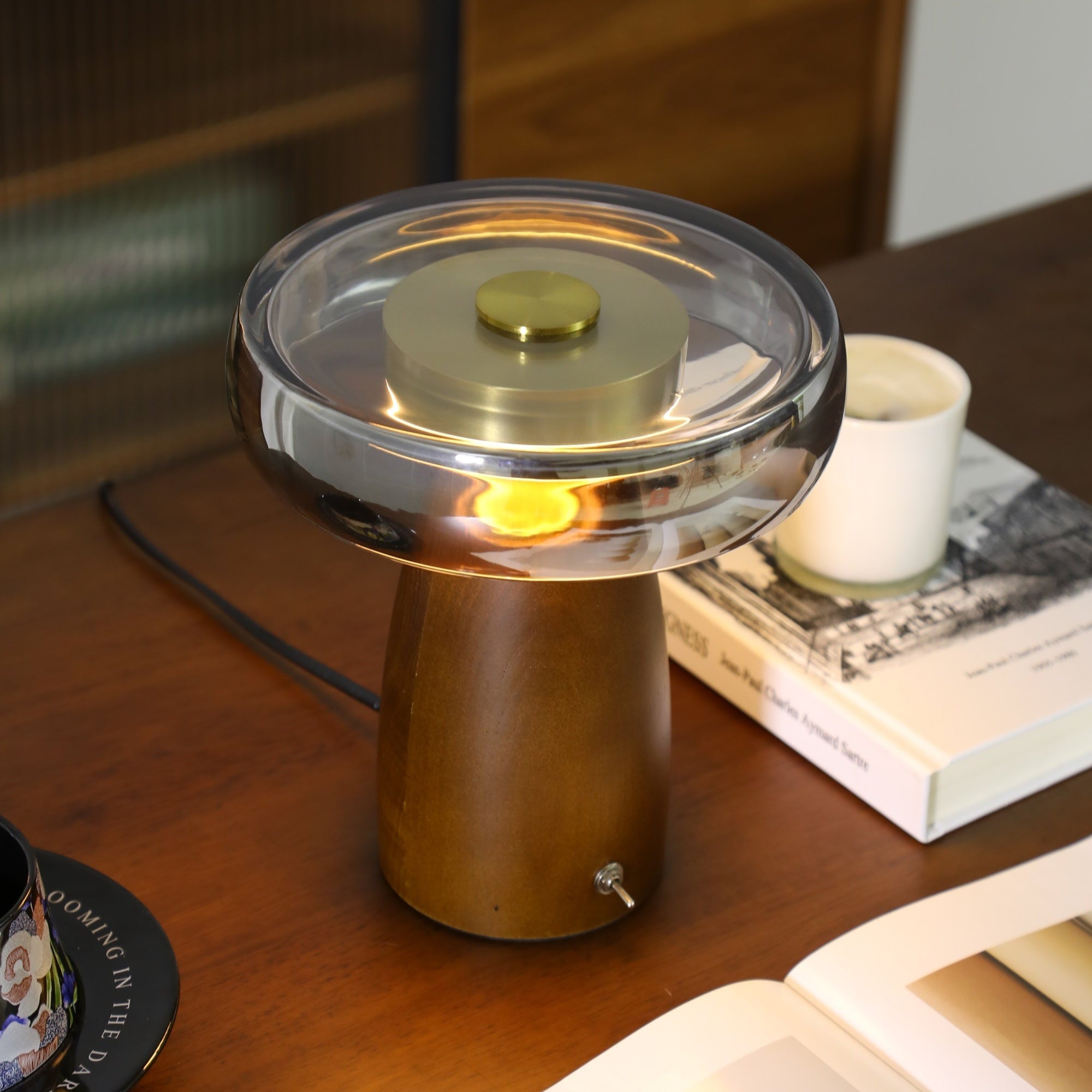 Veyra Lampe de Table Élégante Moderne en Verre