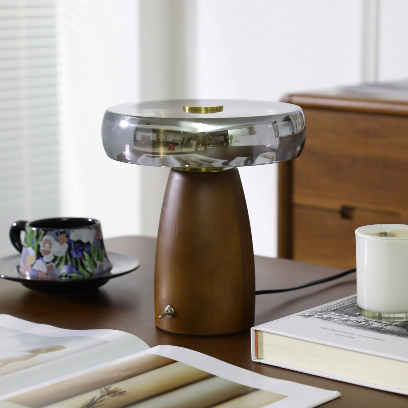 Veyra Lampe de Table Élégante Moderne en Verre