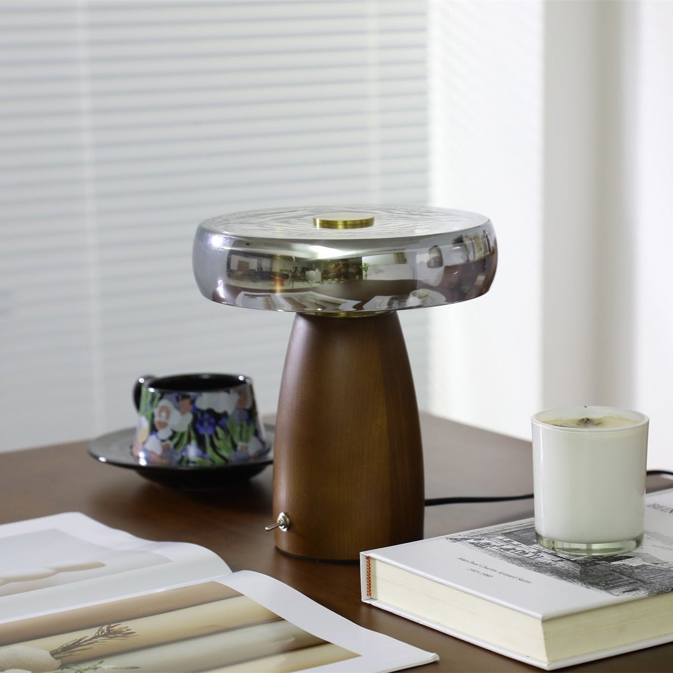 Veyra Lampe de Table Élégante Moderne en Verre