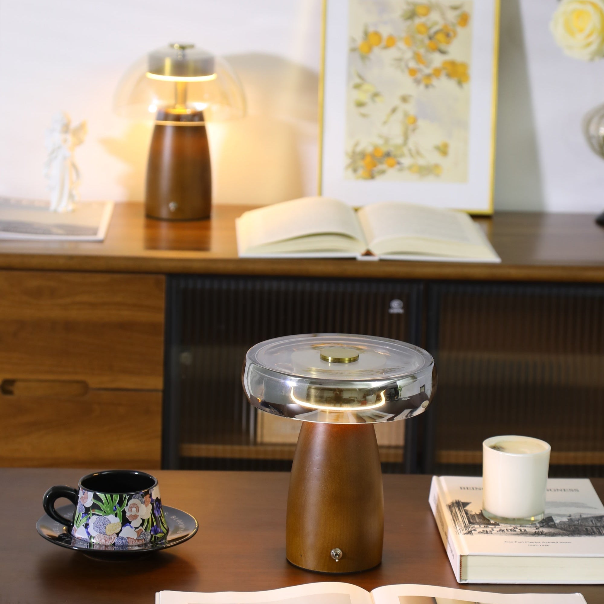 Veyra Lampe de Table Élégante Moderne en Verre