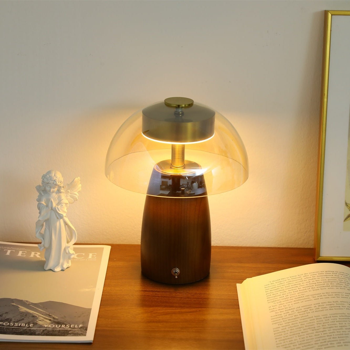 Veyra Lampe de Table Élégante Moderne en Verre