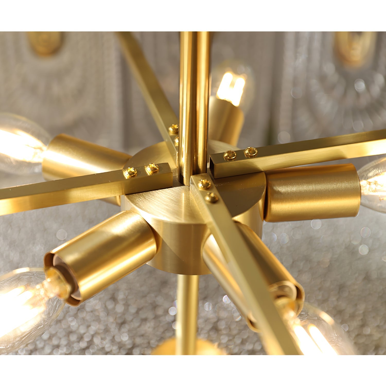 Cashaor Postmodern Luxury Brass Glass Chandelier - Lamp Copper