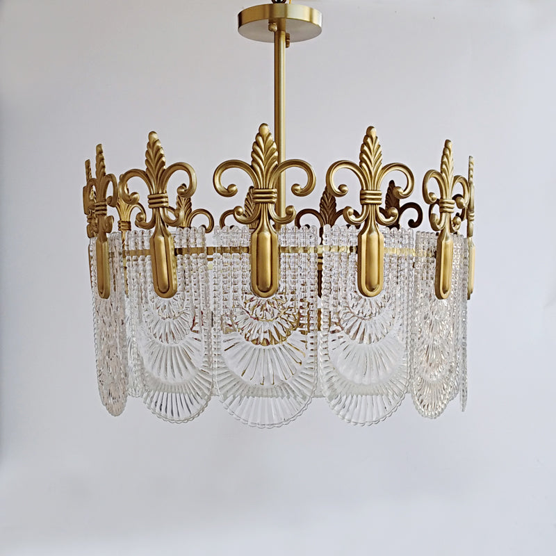 Cashaor Postmodern Luxury Brass Glass Chandelier - Lamp Copper