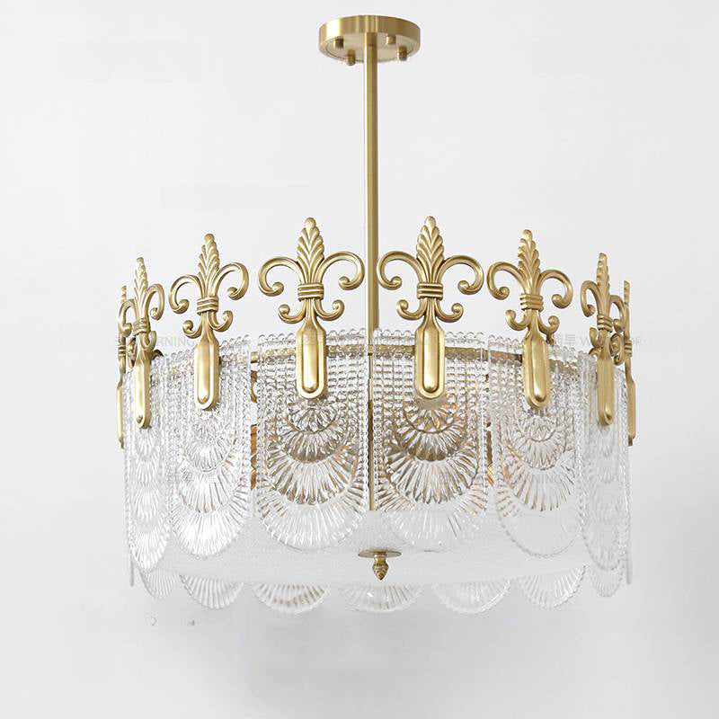 Cashaor Postmodern Luxury Brass Glass Chandelier - Lamp Copper