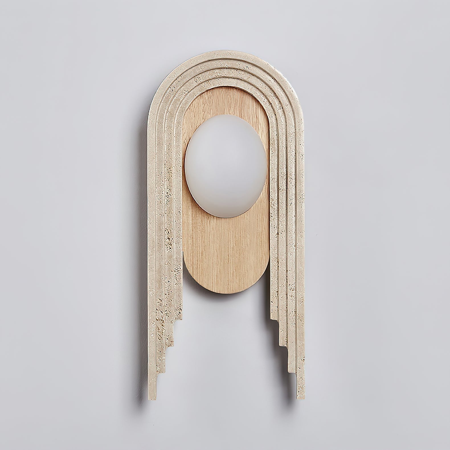 Uloryra Arch-Frame Travertine Wall Light - Letslighting