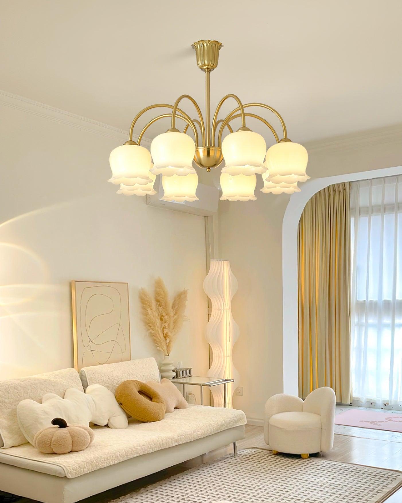Fionel Petal Glass Floral Chandelier - Letslighting