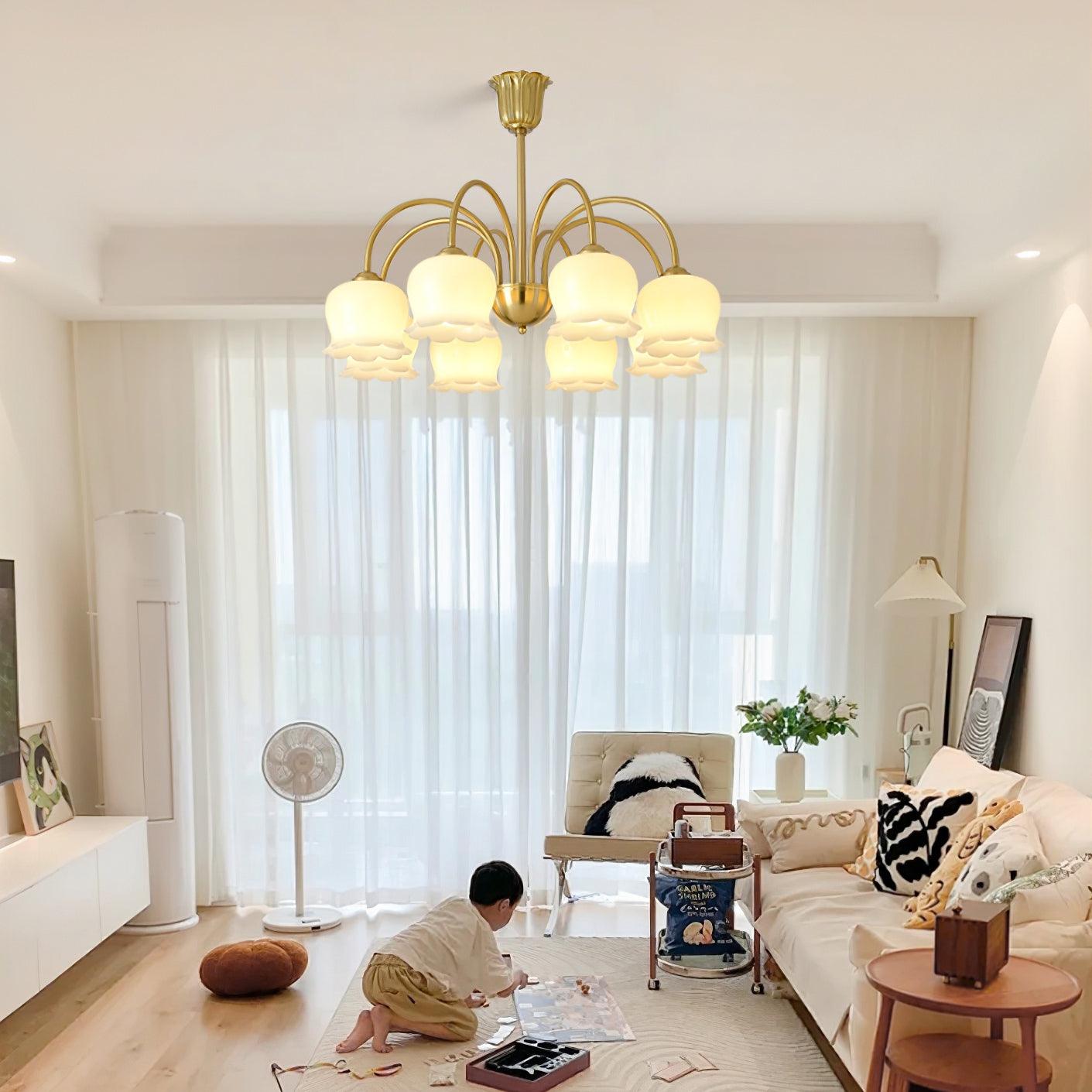 Fionel Petal Glass Floral Chandelier - Letslighting