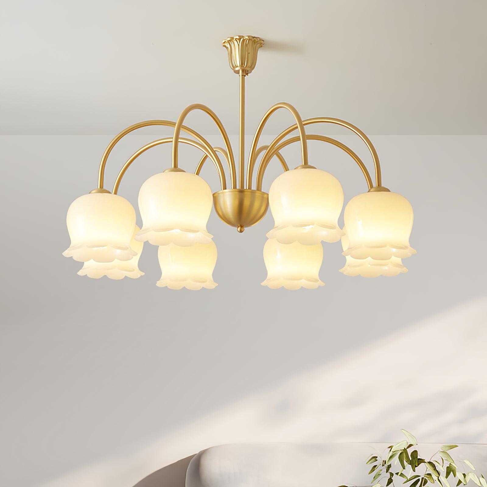 Fionel Petal Glass Floral Chandelier - Letslighting