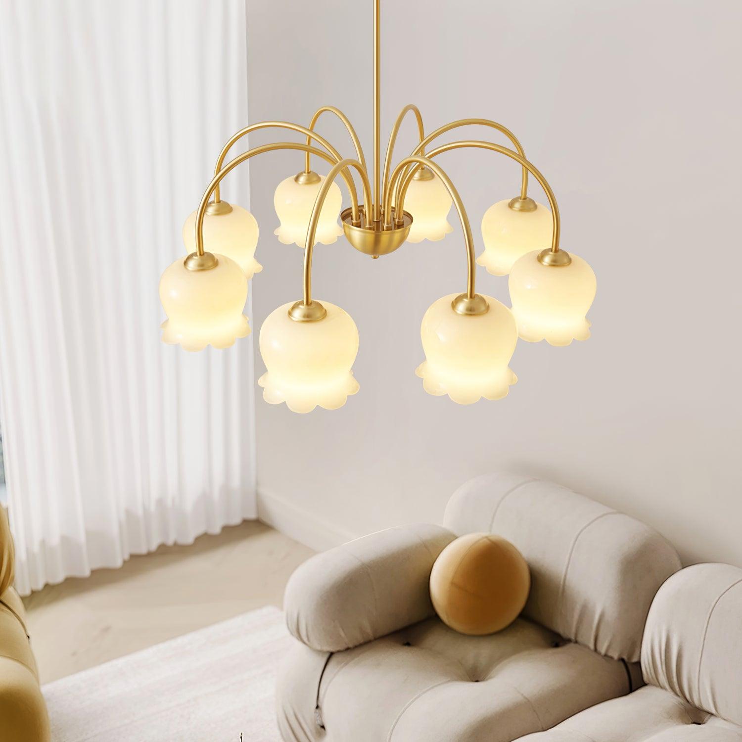 Fionel Petal Glass Floral Chandelier - Letslighting