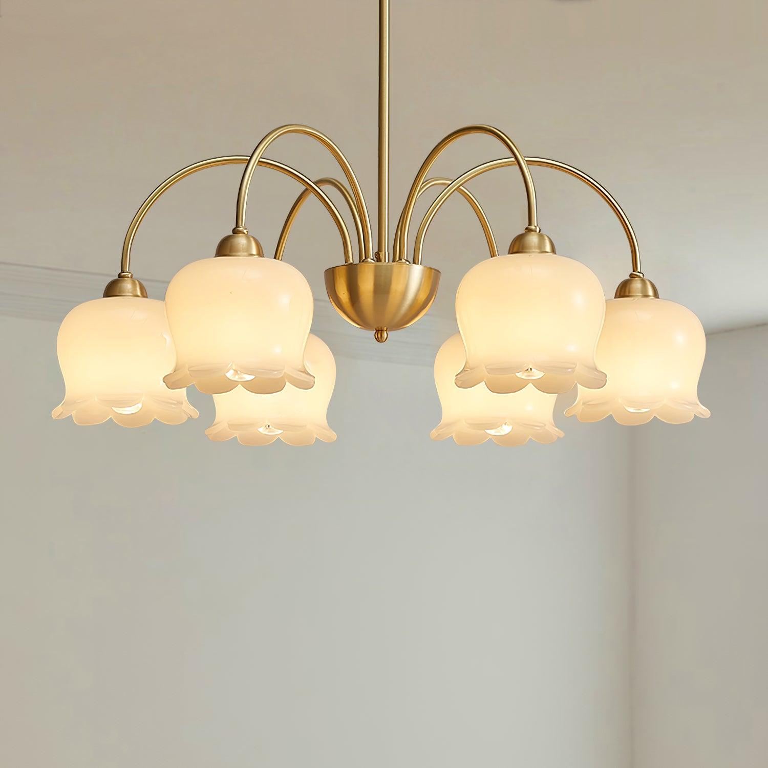 Fionel Petal Glass Floral Chandelier - Letslighting