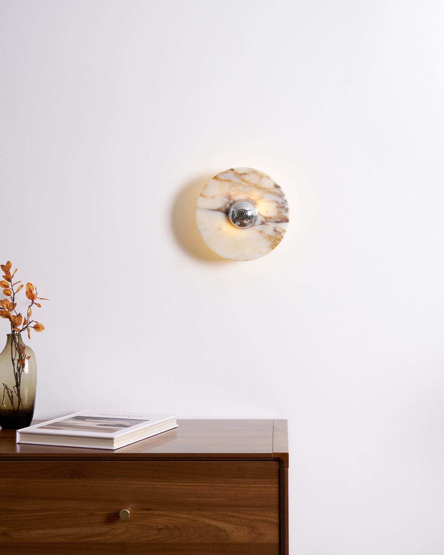 Wall Lamp Marble Disc LED Modern Light Fixture Multiple Colors - Letslighting