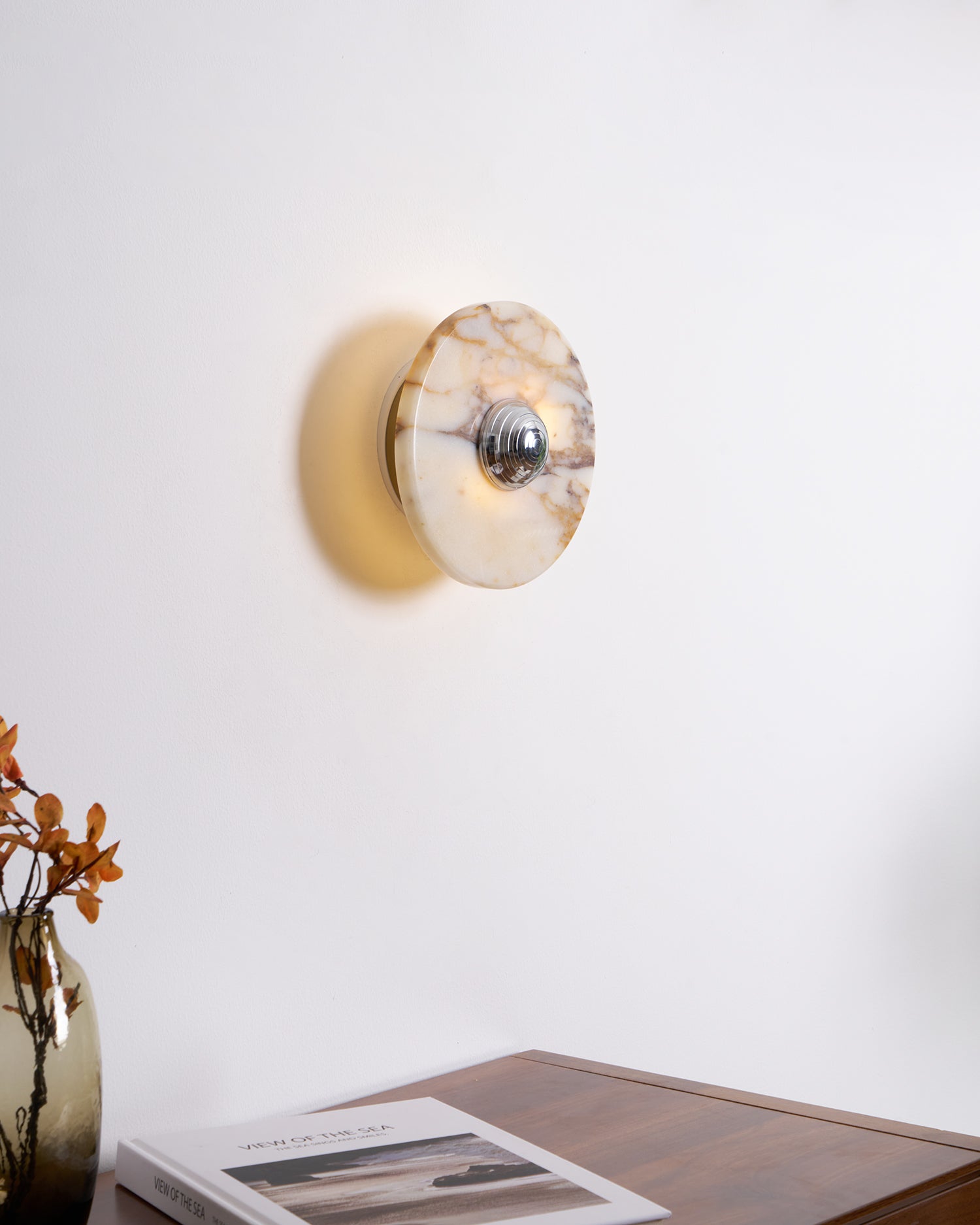 Wall Lamp Marble Disc LED Modern Light Fixture Multiple Colors - Letslighting