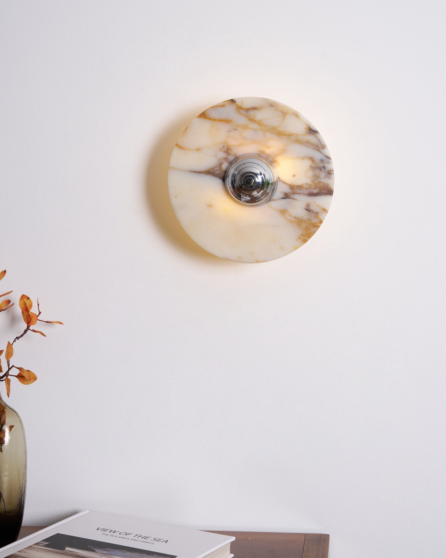 Wall Lamp Marble Disc LED Modern Light Fixture Multiple Colors - Letslighting