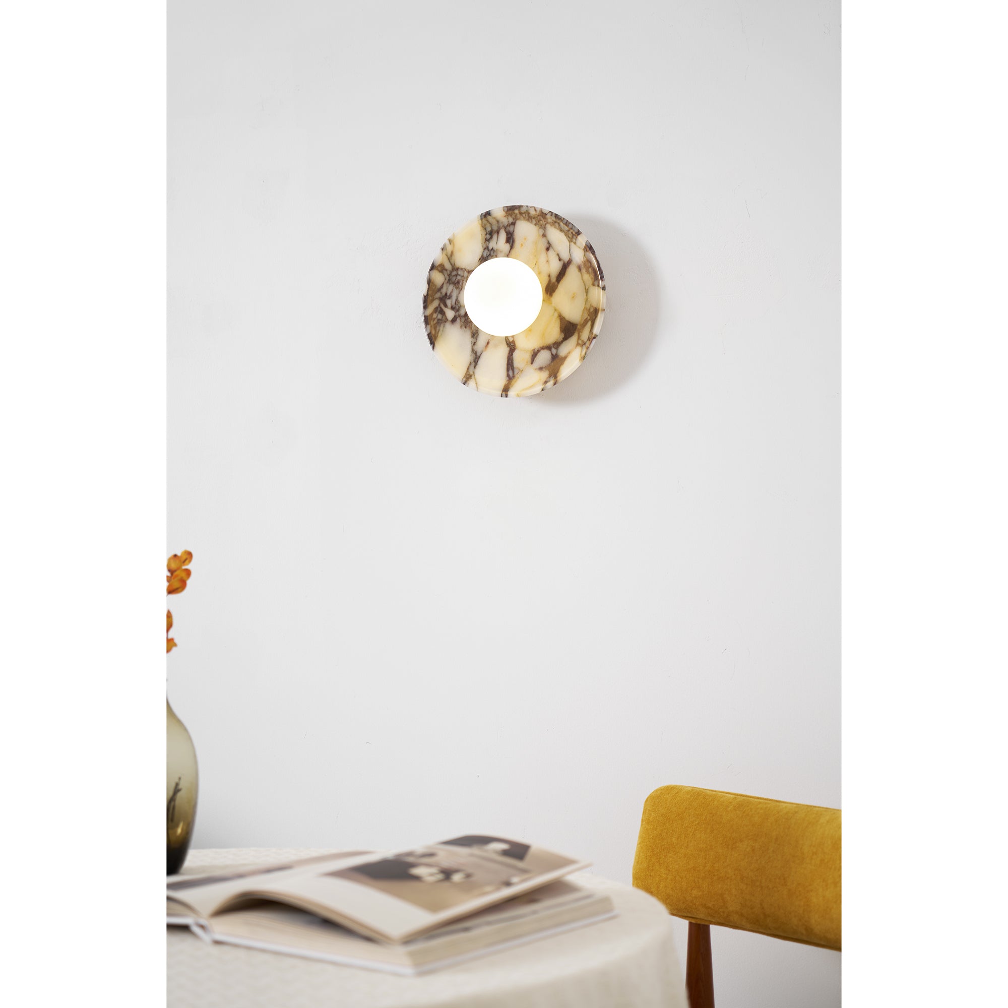 Cacariel Modern Minimalist Marble Glass Wall Lamp - Lamp Copper