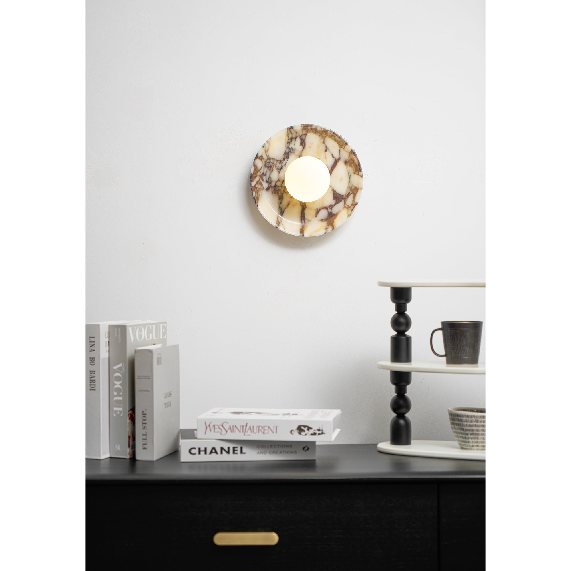 Cacariel Modern Minimalist Marble Glass Wall Lamp - Lamp Copper