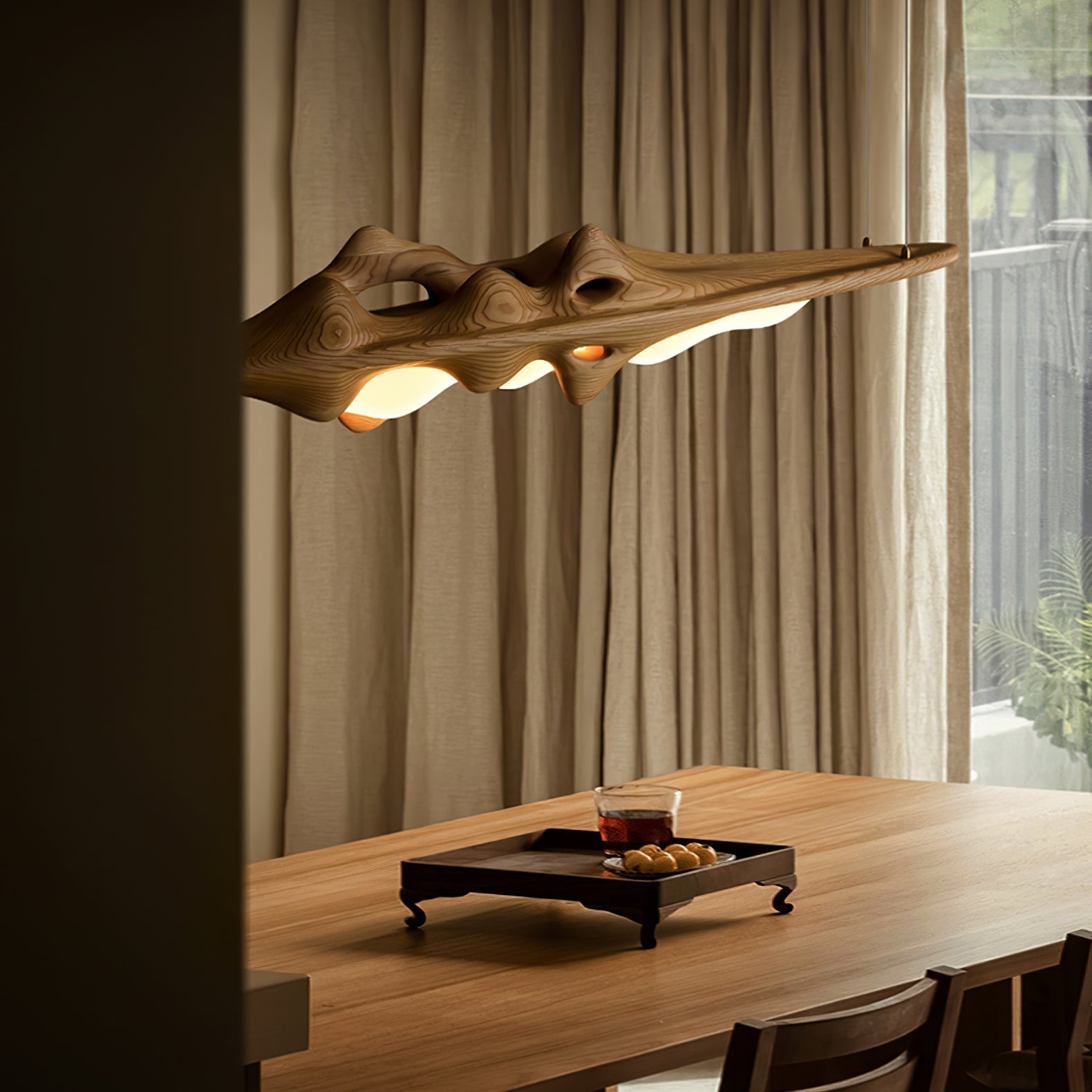 Ulsorira Topographic Wood Pendant Light - Blowlighting