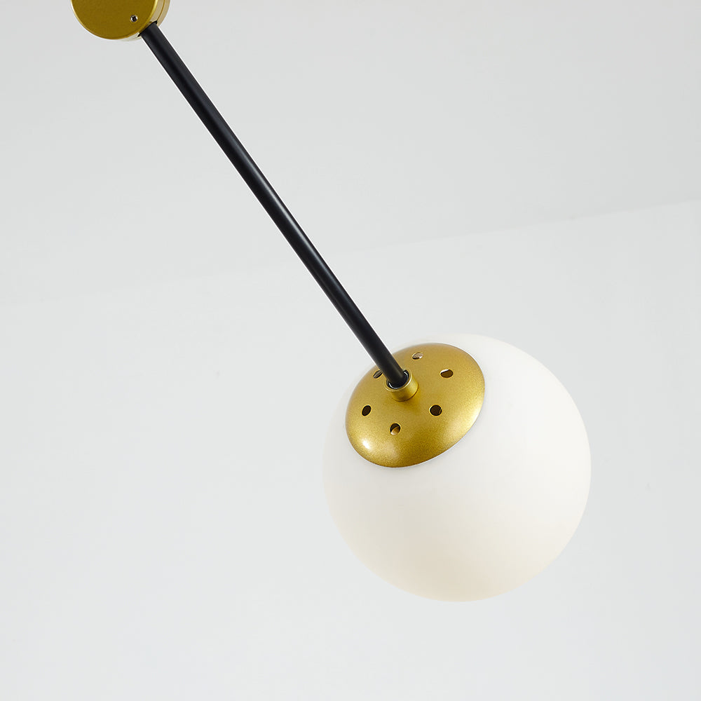 Valentina Plafonnier Linéaire Minimaliste, Metal, Or, Salon