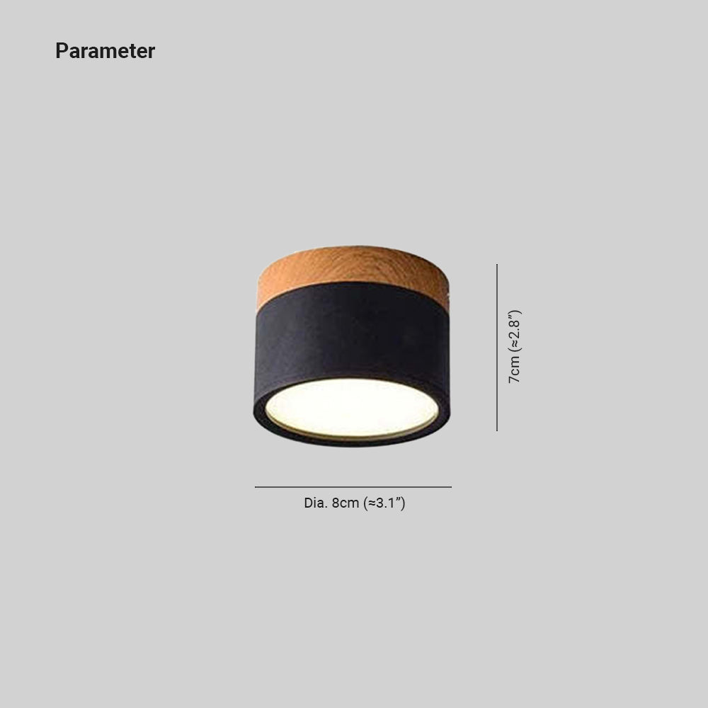 Aria Petit Plafonnier Led Multicolor Bois Nordique, Couloir