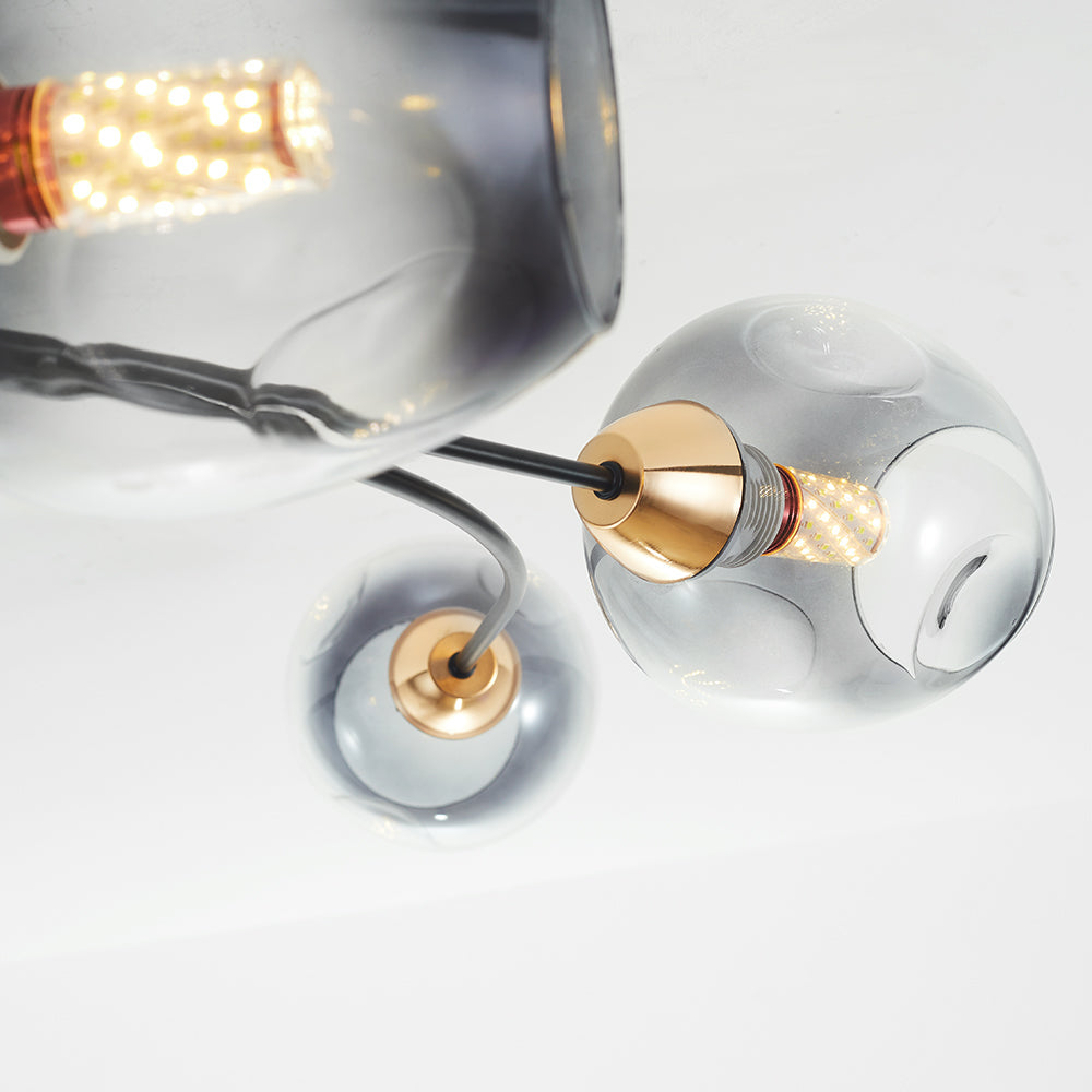 Valentina Plafonnier Fleur Vintage, Verre/Métal, Salon