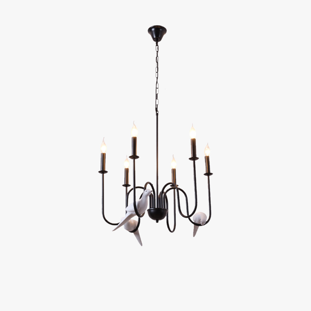 Silva Vintage Lustre Noir Métal Chambre À Coucher/Café/Salon