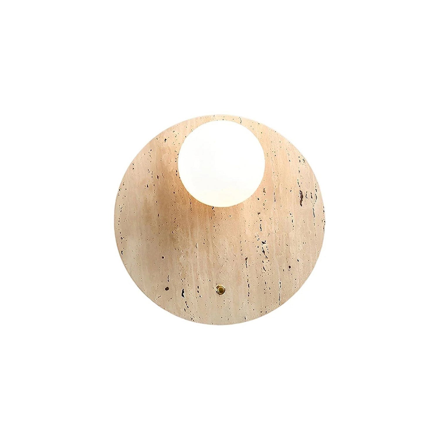 Alcareth Modern Minimalist Wabi Travertine Wall Lamp - Lamp Copper