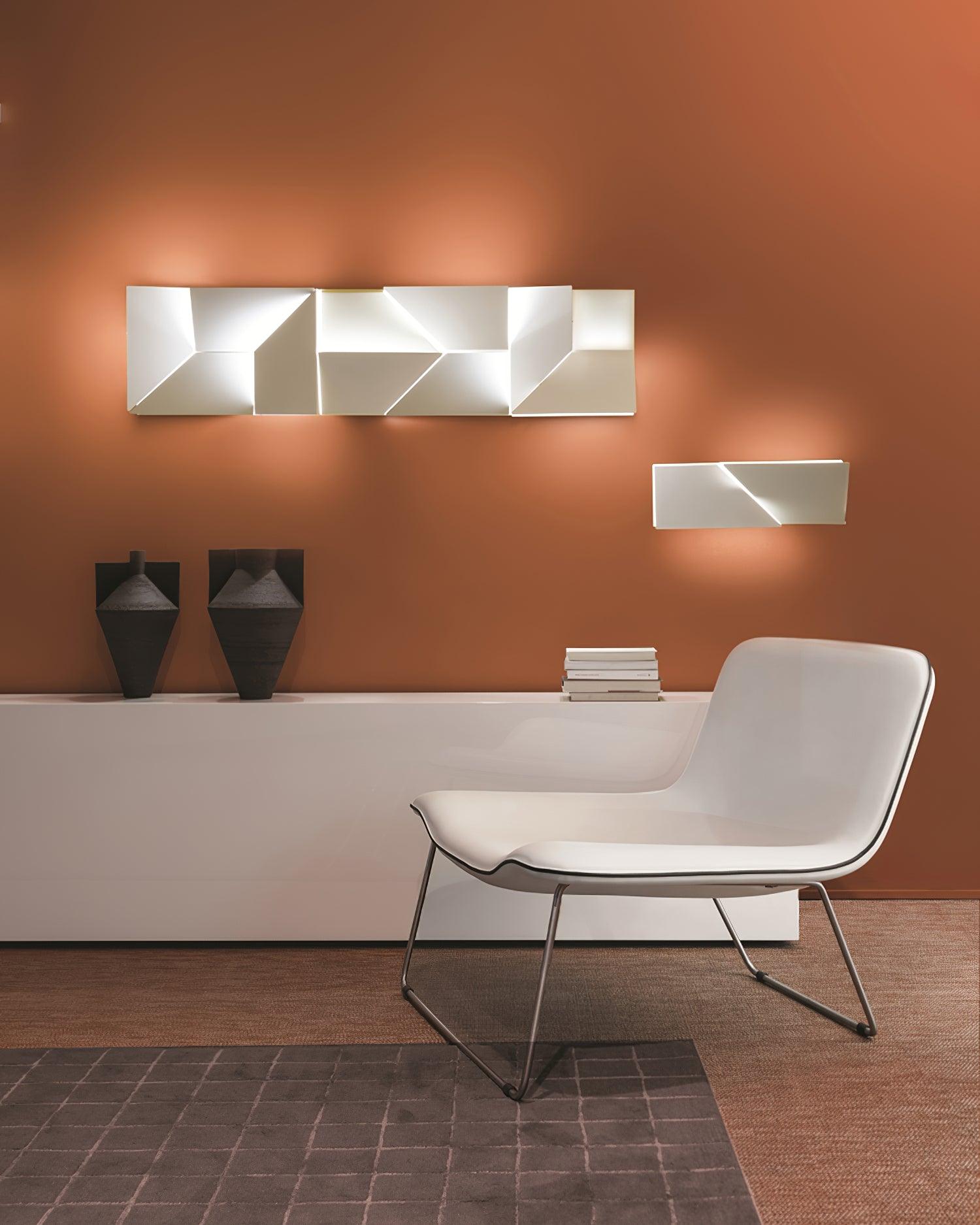 Wall Lamp 3D Geometric Panels Layered Light Art Remote Dimming Modern - Letslighting