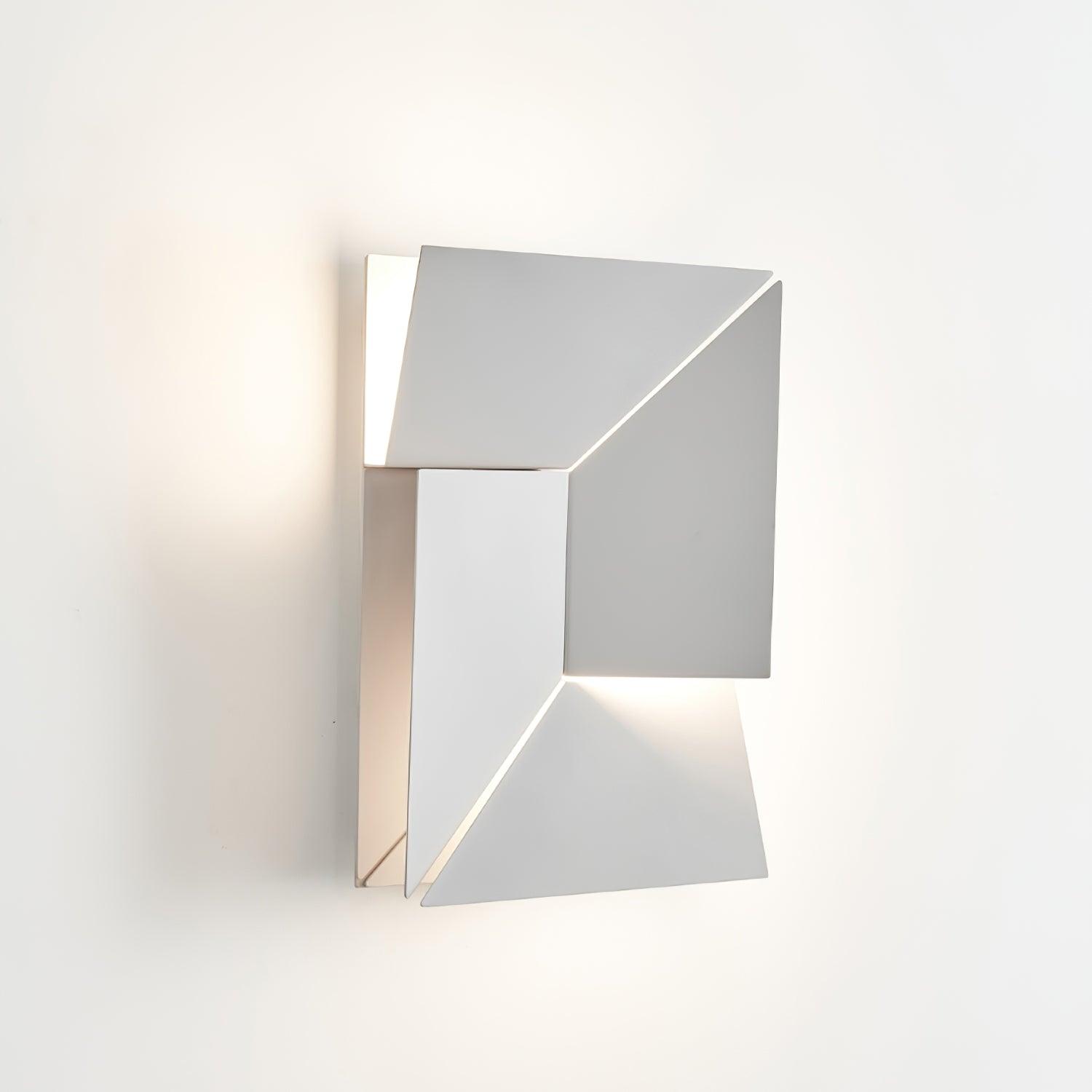 Wall Lamp 3D Geometric Panels Layered Light Art Remote Dimming Modern - Letslighting