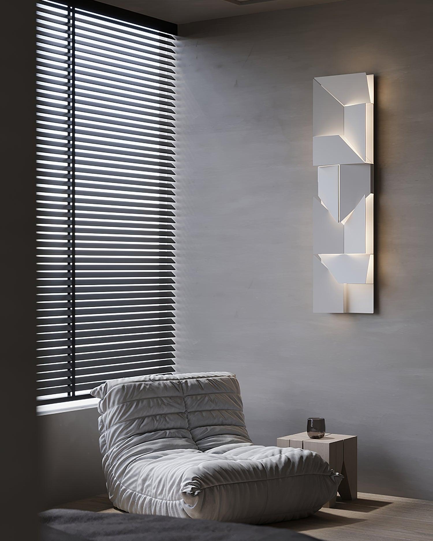 Wall Lamp 3D Geometric Panels Layered Light Art Remote Dimming Modern - Letslighting