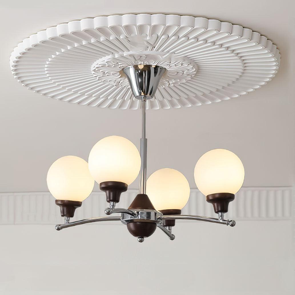 Walnut Glass Ball Chandelier - Blowlighting
