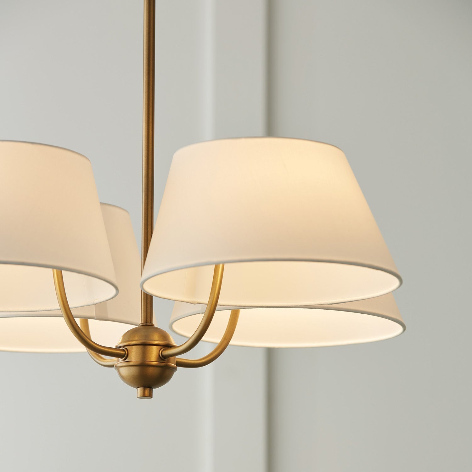 Arcara Vintage Industrial Brass Fabric Chandelier - Lamp Copper