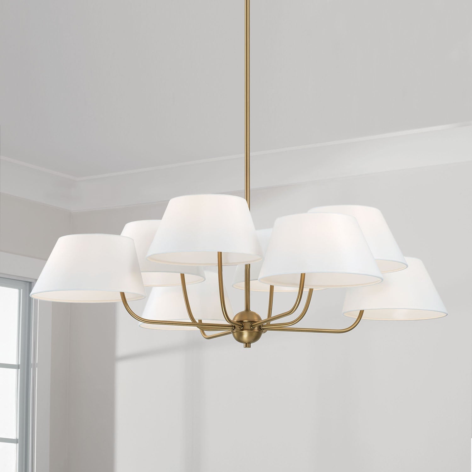 Arcara Vintage Industrial Brass Fabric Chandelier - Lamp Copper