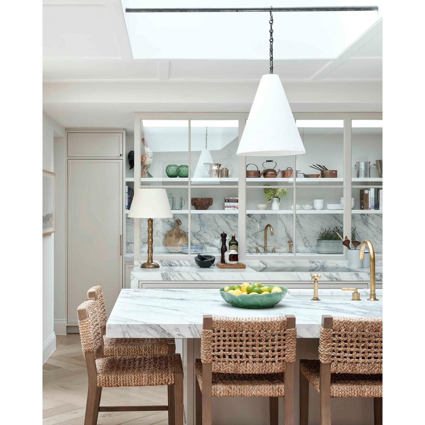 Zavelila Modern Minimalist White Plaster Metal Pendant Lamp - Lamp Copper