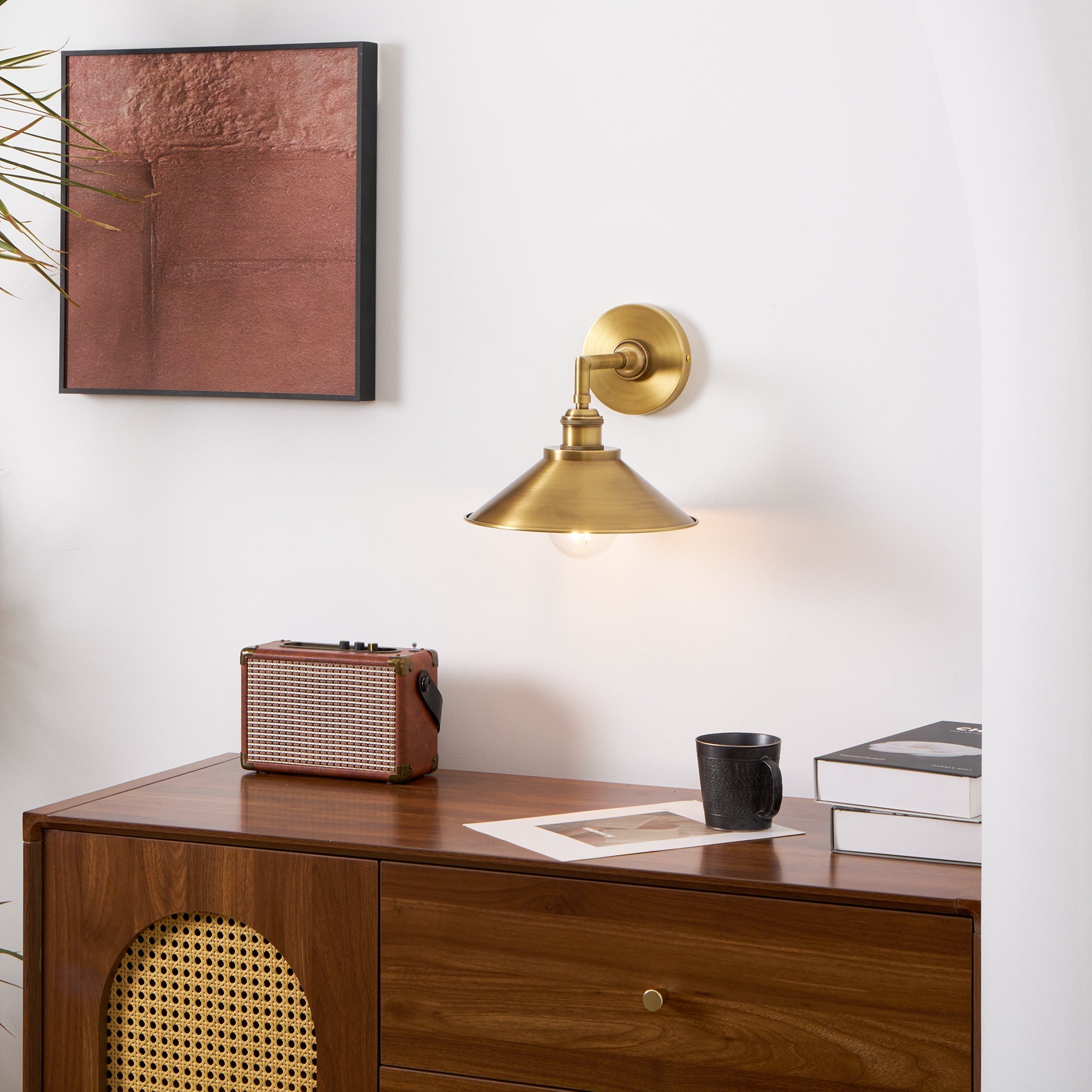 Osile Modern Minimalist Brass Metal Wall Lamp - Lamp Copper