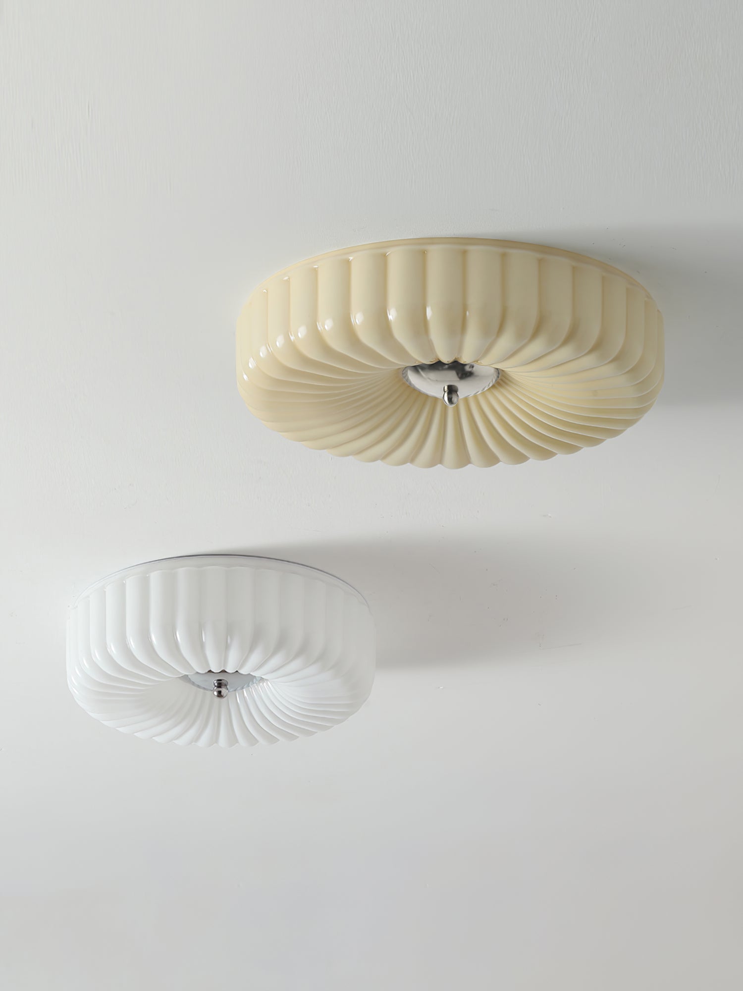 Zathee Modern Minimalist Glass Metal Flush Mount Ceiling Light - Lamp Copper