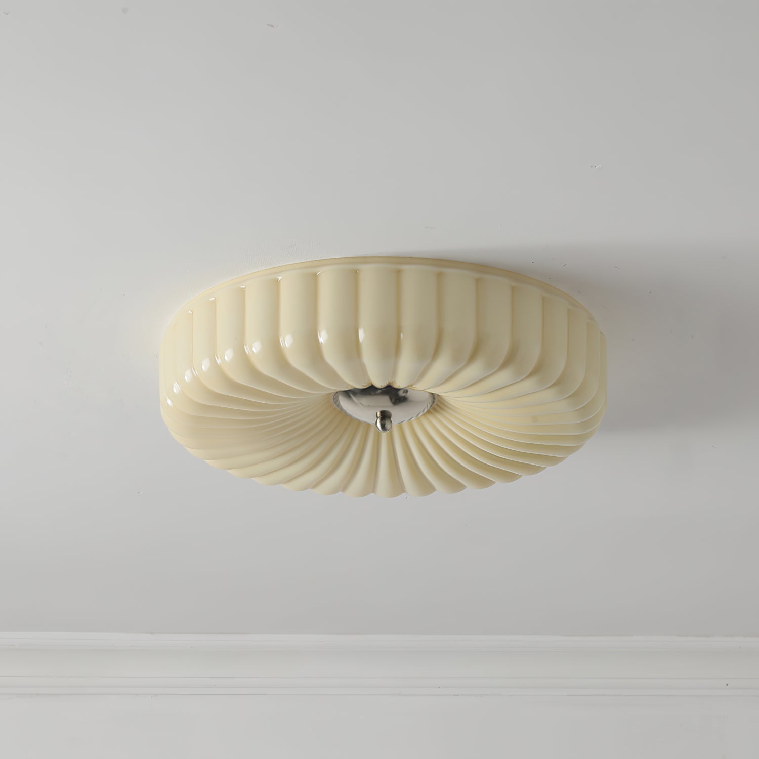 Zathee Modern Minimalist Glass Metal Flush Mount Ceiling Light - Lamp Copper