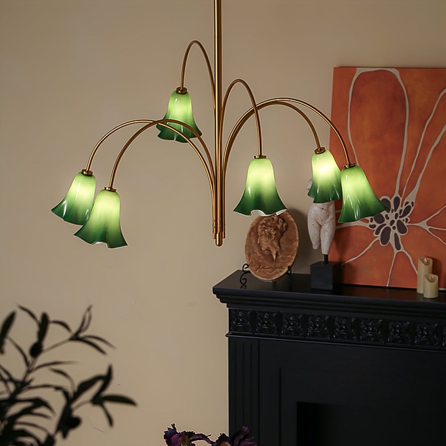 EmeraldBell Glass Pendant Chandelier - Blowlighting
