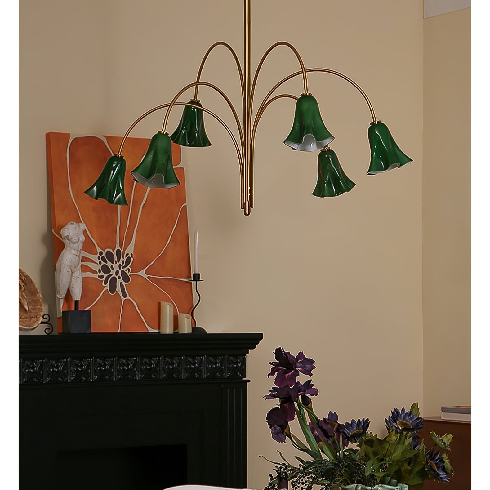 EmeraldBell Glass Pendant Chandelier - Blowlighting