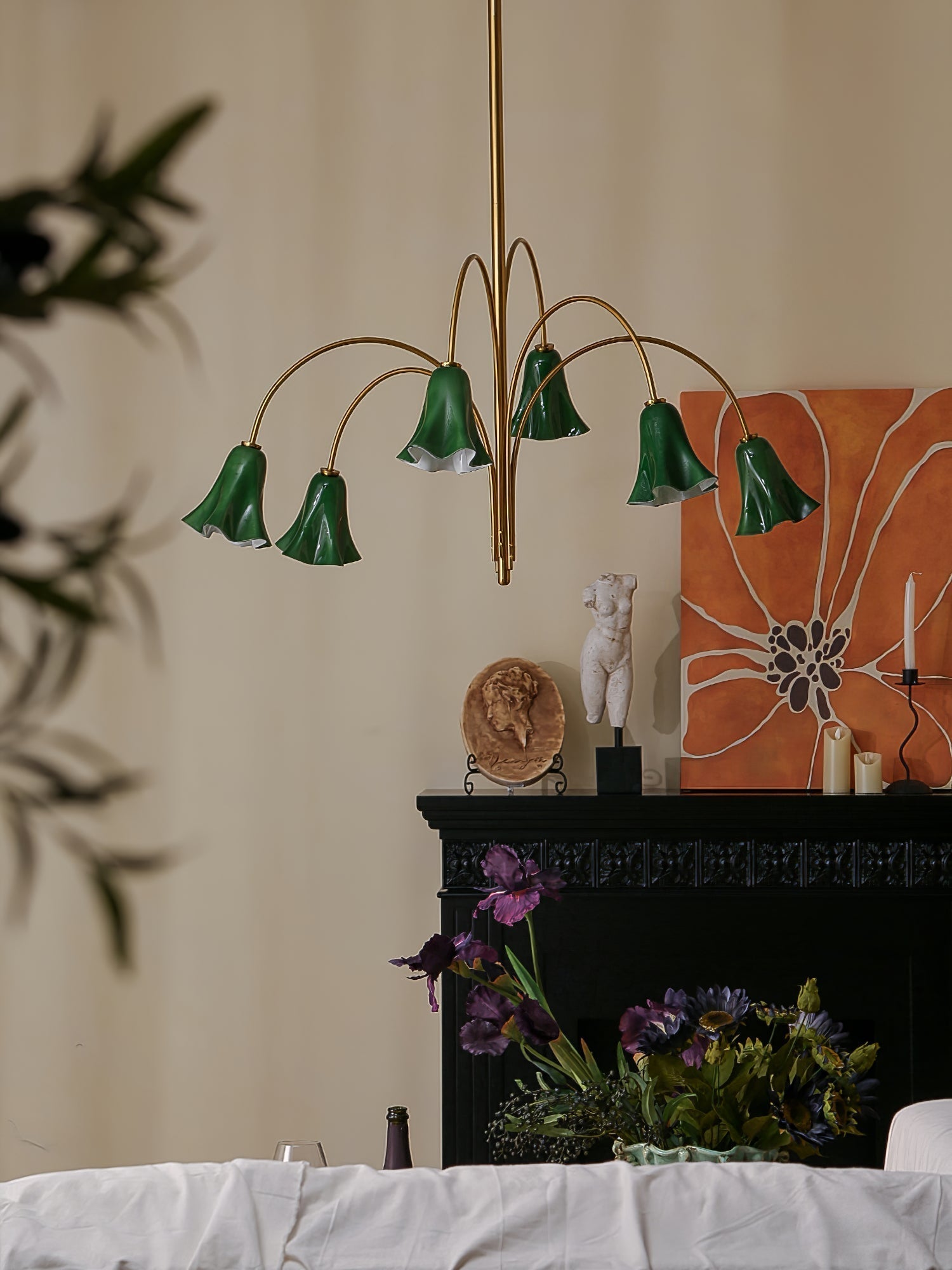 EmeraldBell Glass Pendant Chandelier - Blowlighting