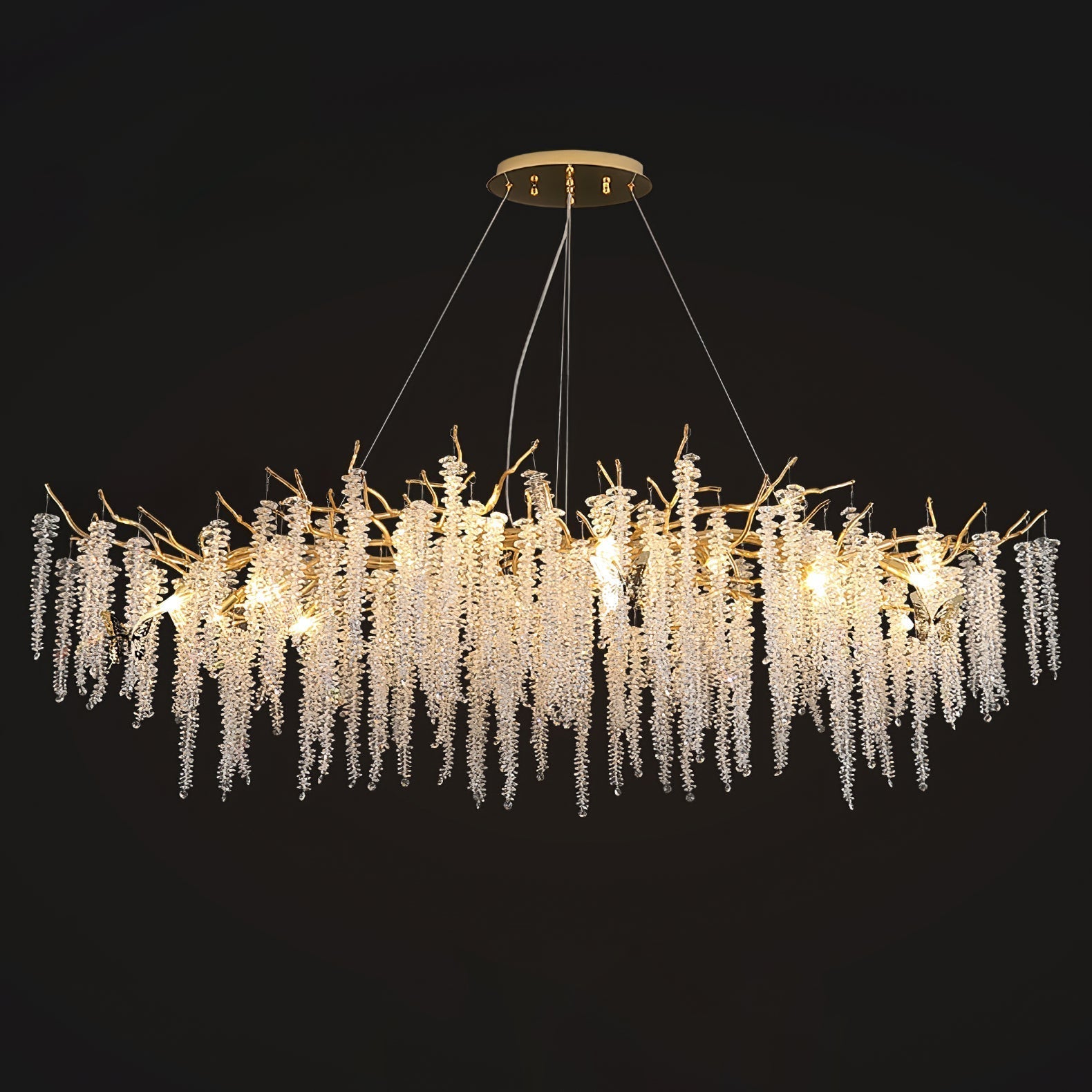 Solara Chandelier Wisteria Flower Crystal - Letslighting
