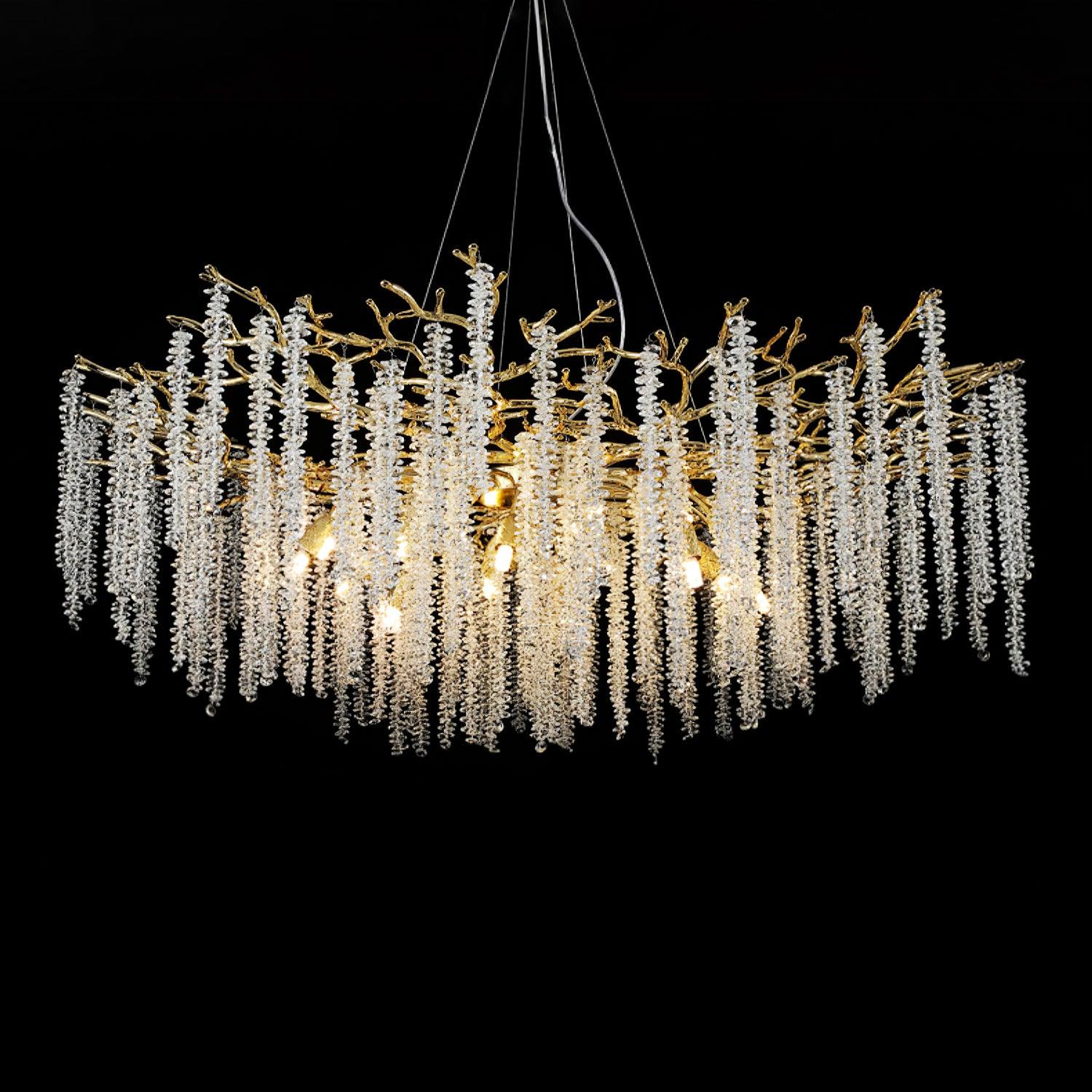 Solara Chandelier Wisteria Flower Crystal - Letslighting