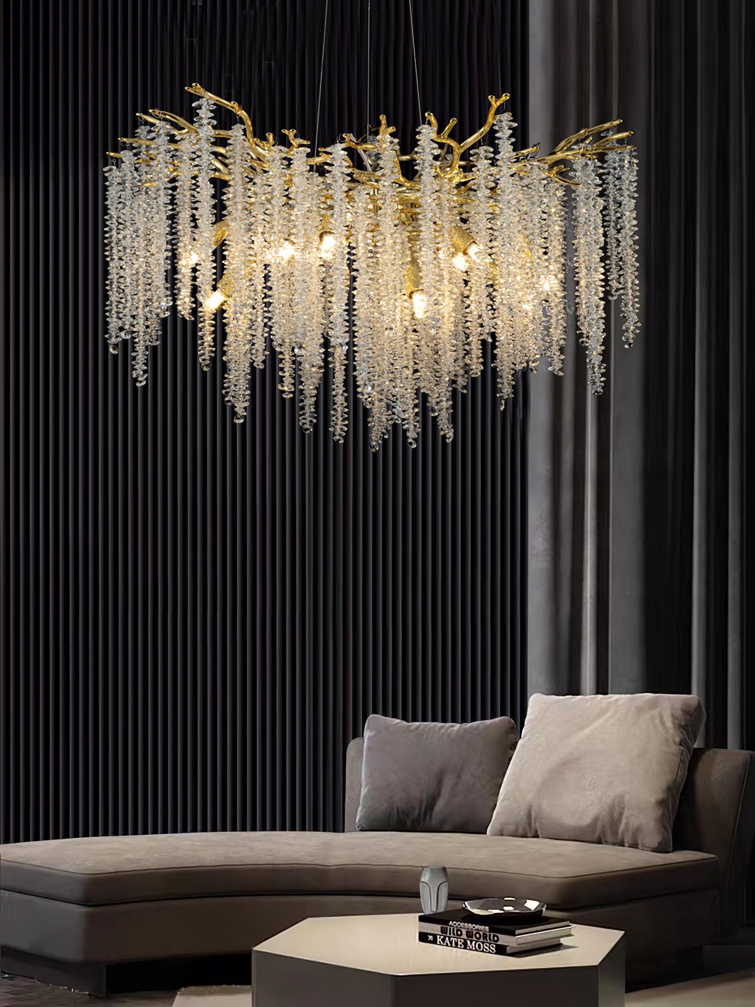 Solara Chandelier Wisteria Flower Crystal - Letslighting
