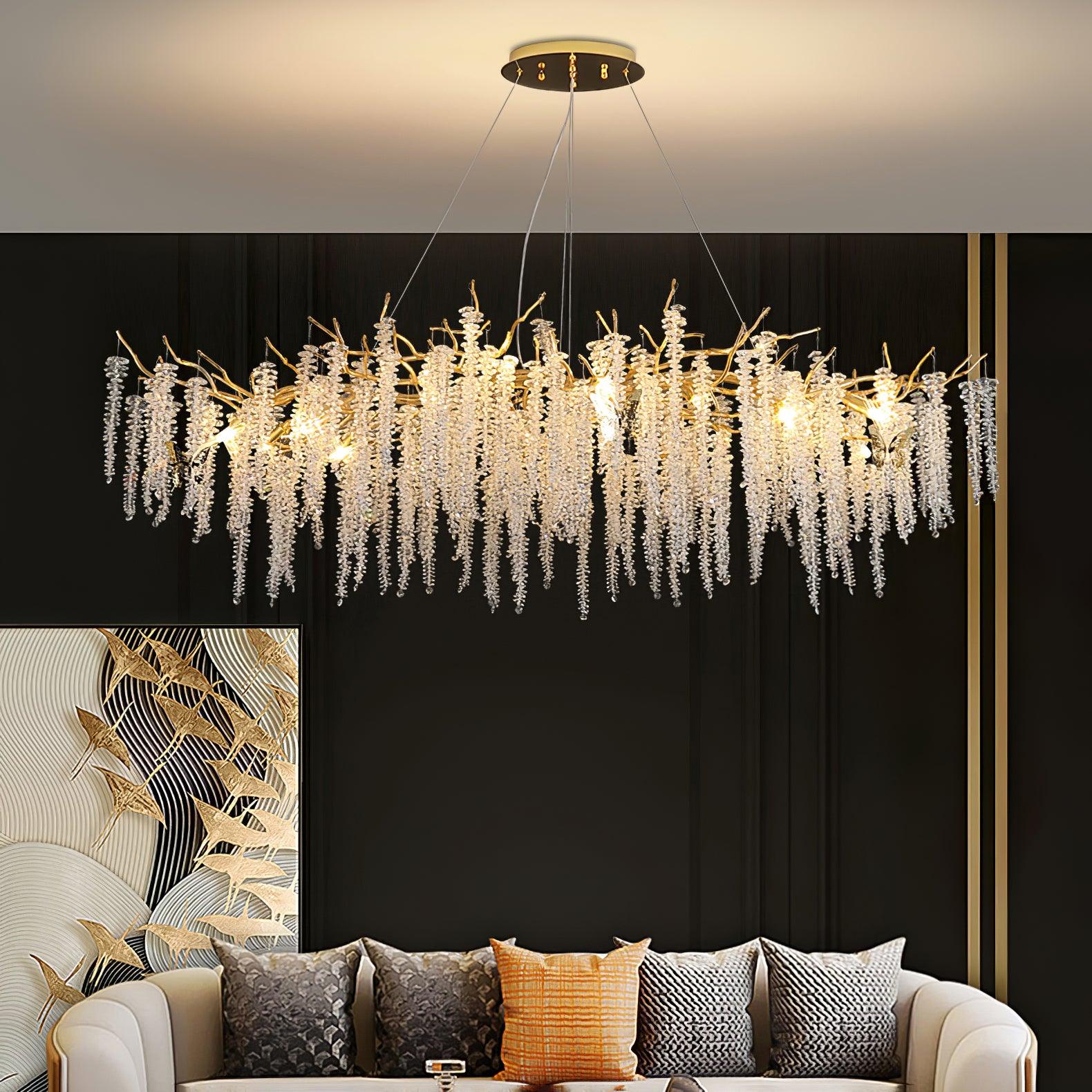 Solara Chandelier Wisteria Flower Crystal - Letslighting