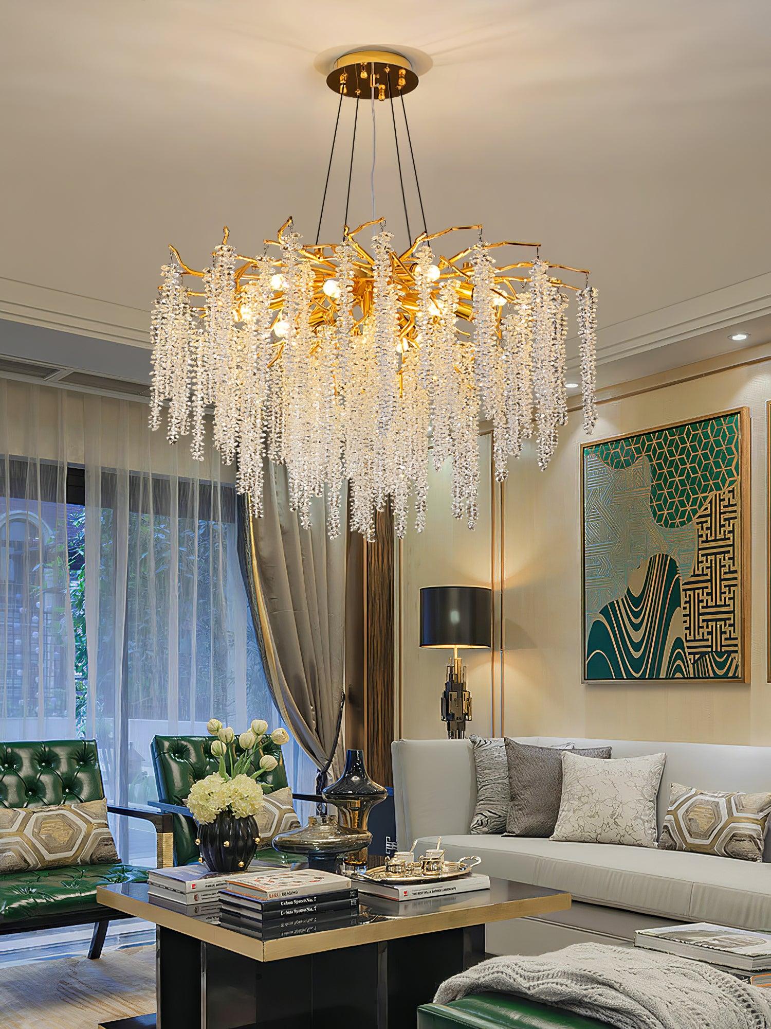 Solara Chandelier Wisteria Flower Crystal - Letslighting
