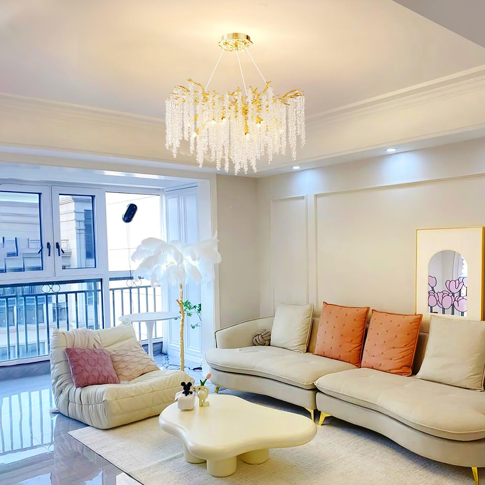 Solara Chandelier Wisteria Flower Crystal - Letslighting