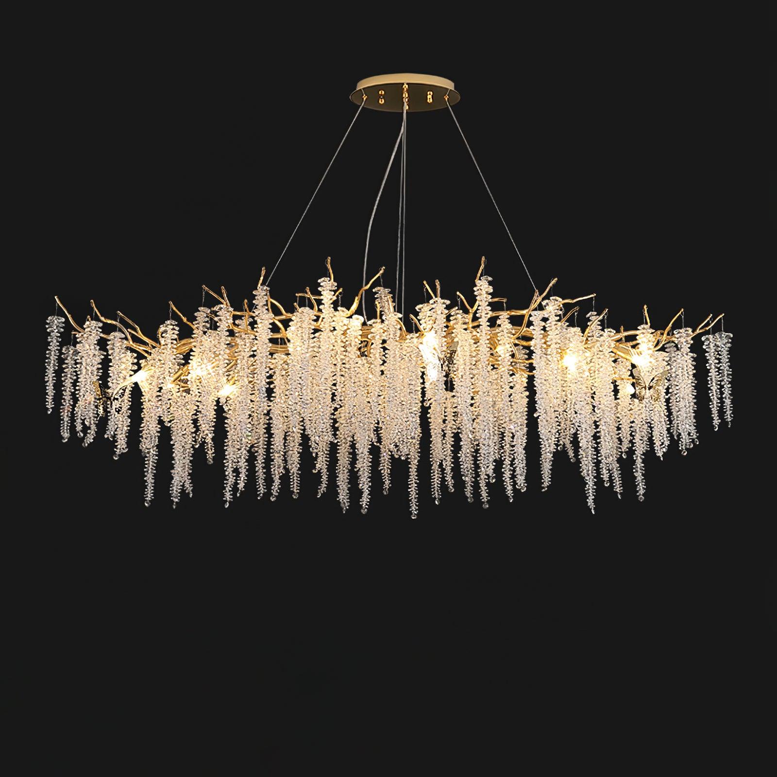 Solara Chandelier Wisteria Flower Crystal - Letslighting