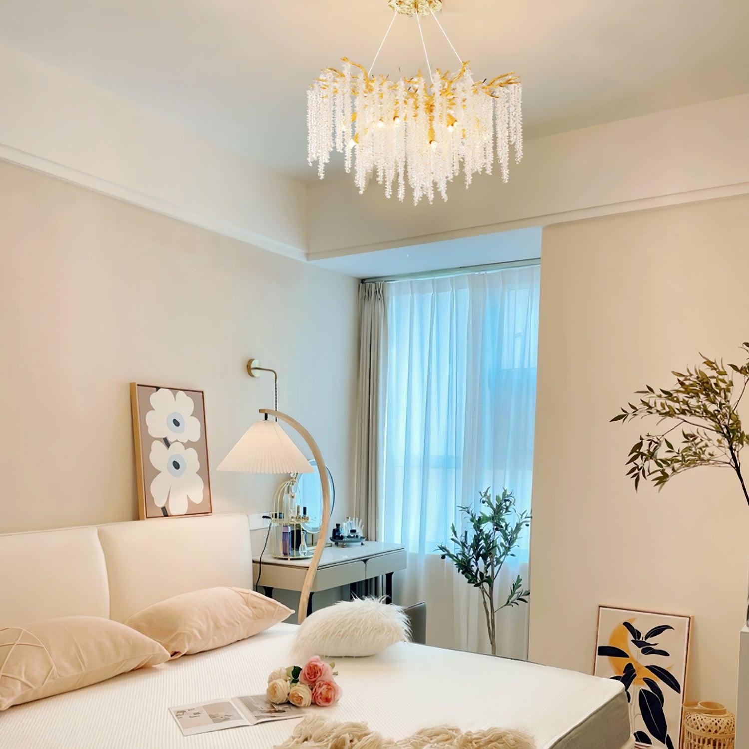 Solara Chandelier Wisteria Flower Crystal - Letslighting